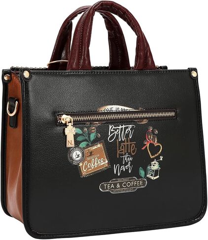 Nicole Lee VIRTUAL FRIEND SMALL TOTE BAG, Front interior slip pocket,Includes adjustable, detachable logo shoulder strap (VIRTUAL FRIEND) in Saudi Arabia