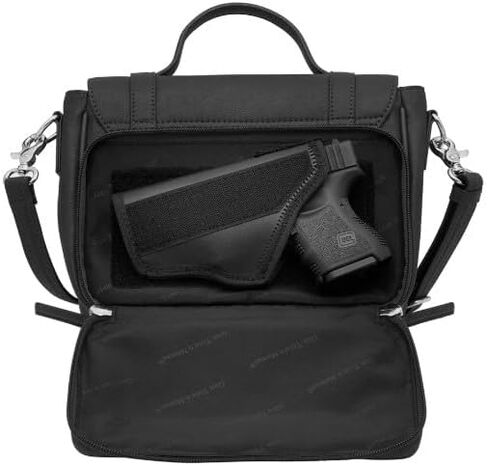 Gun Tote'n Mamas- Classic School Girl Crossbody Satchel- Black in Saudi Arabia