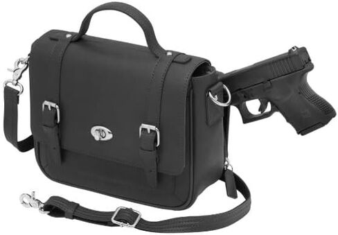 Gun Tote'n Mamas- Classic School Girl Crossbody Satchel- Black in Saudi Arabia