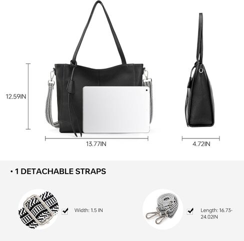 GEMIU Tote Bag For Women Leather Purses For Women With Multiple Pockets Handbags For Work Travel Crossbody Black in Kuwait