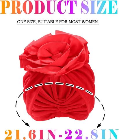 Urieo Gele African Head Wrap Red Pre-Tied Turban for Women in Kuwait