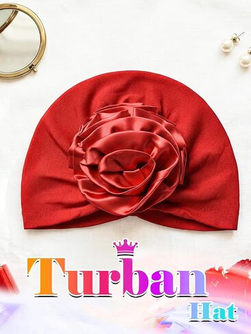 Urieo Gele African Head Wrap Red Pre-Tied Turban for Women in Kuwait