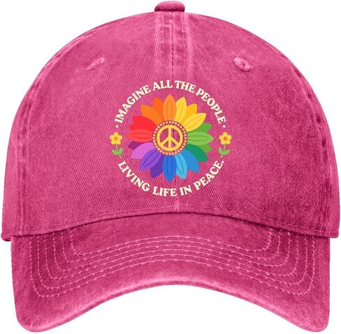 Imagines All THE Peoples, Living Life-in Peace Hat for Womens Stylish Washed in Kuwait