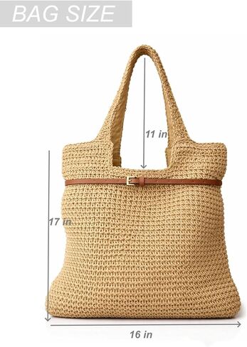 YXILEE Straw Bags For Women Large Travel Straw Totes Bag Woven Summer Handmade Shoulder Bag Handbag in Saudi Arabia