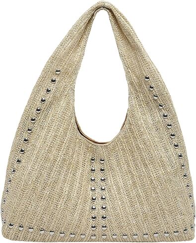 Straw Handbag Summer Slouchy Straw Tote Bag Woven Beach Purse for Women Vacation in Saudi Arabia