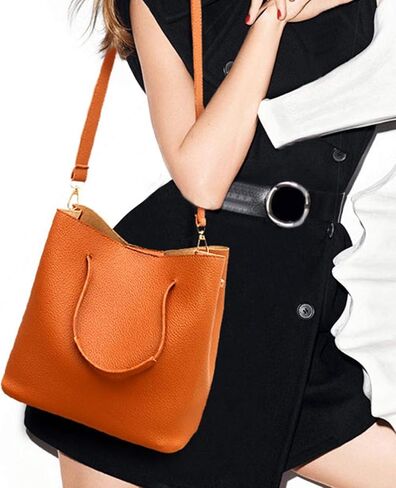 4Pcs/set Leather Women Handbag Shoulder Bag Tote Card Holder Purse Satchel Women Bucket Bag in Saudi Arabia