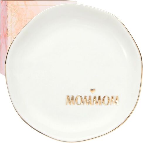 InnoBeta Mommom Gifts for Grandma, Ceramic Jewelry Tray, Decorative Trinket Dish for Rings Earrings Necklaces Bracelet, 4.75" in Saudi Arabia