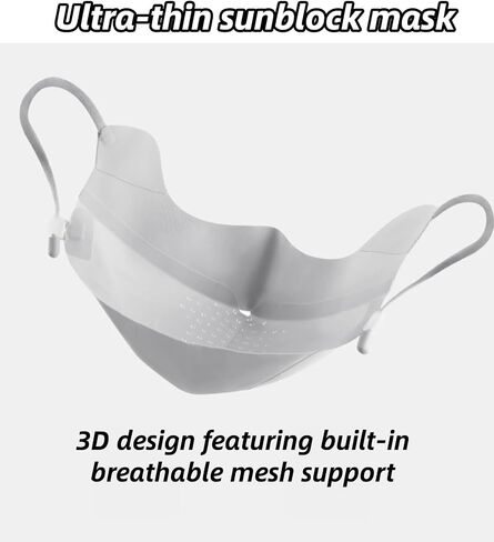 Sunblock Face Mask for Women Yarn-level UV protection UPF50+ Face Cover Canthus Protective Washable Reuseable in Saudi Arabia
