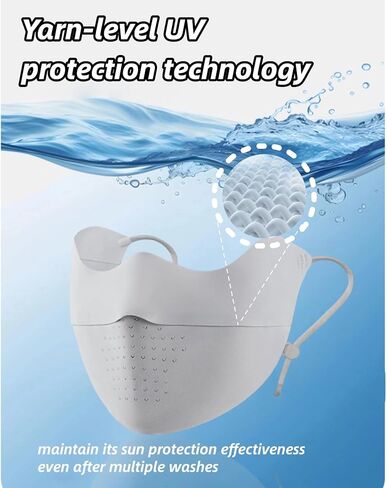 Sunblock Face Mask for Women Yarn-level UV protection UPF50+ Face Cover Canthus Protective Washable Reuseable in Saudi Arabia