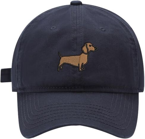 Mens Baseball Caps Cute Dachshund Dog Embroidered Adjustable Washed Cotton Dad Hat in Kuwait