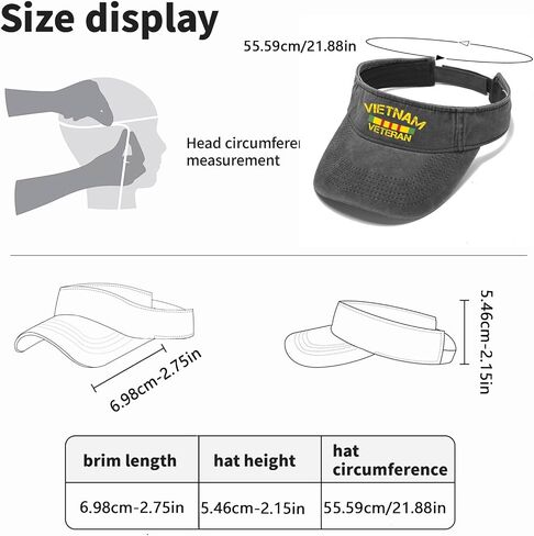 Vietnam Veteran Funny Caps Visor Hat for Adult Sun Visor Flodable Running Hat in Kuwait