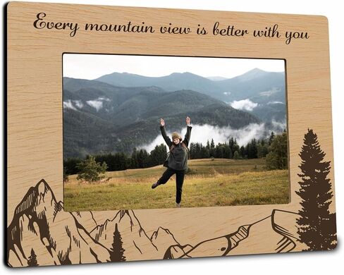 4" x 6" Picture Frame - Every Mountain View Is Better With You - 1 photo frame with self-stand support- Table Top Display, Gift For Friends, Home & Office Decorating & Supplies(Vertical) - B10 in Saudi Arabia