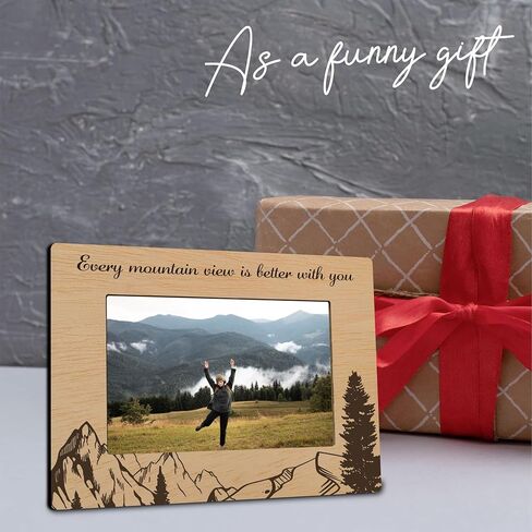 4" x 6" Picture Frame - Every Mountain View Is Better With You - 1 photo frame with self-stand support- Table Top Display, Gift For Friends, Home & Office Decorating & Supplies(Vertical) - B10 in Saudi Arabia