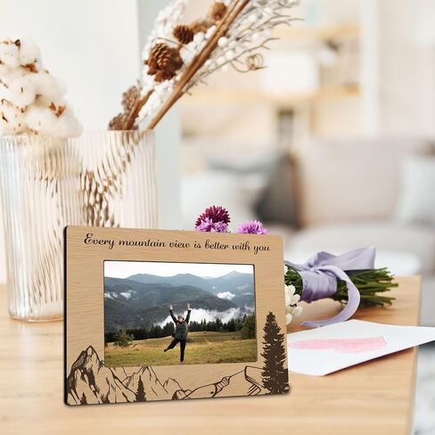 4" x 6" Picture Frame - Every Mountain View Is Better With You - 1 photo frame with self-stand support- Table Top Display, Gift For Friends, Home & Office Decorating & Supplies(Vertical) - B10 in Saudi Arabia