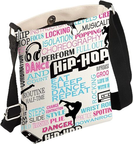 FEELMEM Hip Hop Dancer Gifts Hip Hop Dance Crossbody Bag Hip Hop Dancing Themed Crossbody Purse Hip Hop Competition Gifts in Kuwait