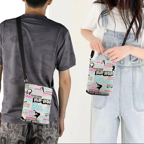 FEELMEM Hip Hop Dancer Gifts Hip Hop Dance Crossbody Bag Hip Hop Dancing Themed Crossbody Purse Hip Hop Competition Gifts in Kuwait