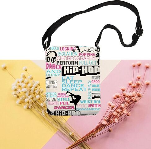 FEELMEM Hip Hop Dancer Gifts Hip Hop Dance Crossbody Bag Hip Hop Dancing Themed Crossbody Purse Hip Hop Competition Gifts in Kuwait