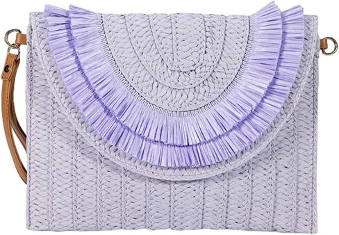 CORIOS Straw Crossbody Bag for Women Handwoven Rattan Purse Bohemian Tote Bag Summer Beach Bag Envelope Clutch Handbag in Saudi Arabia