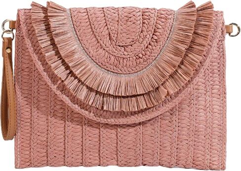 CORIOS Straw Crossbody Bag for Women Handwoven Rattan Purse Bohemian Tote Bag Summer Beach Bag Envelope Clutch Handbag in Kuwait