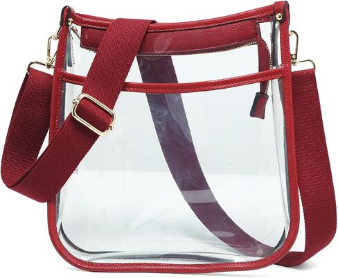 Posie Vegan Clear Crossbody Bags for Women Stadium Approved Shoulder Purse for Concerts Sports Events in Kuwait