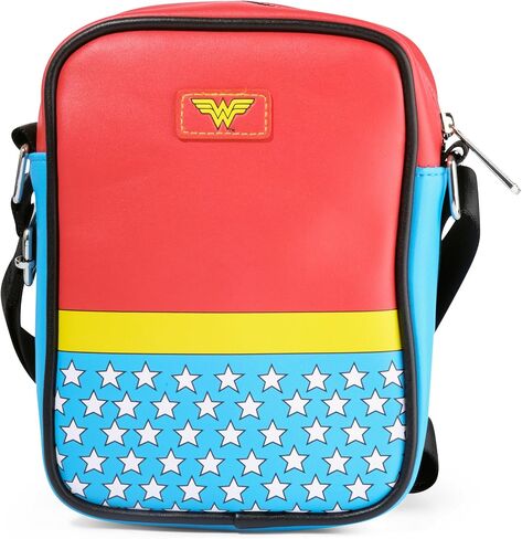 DC Comics Vegan Leather Crossbody Bag with Adjustable Strap, Wonder Woman Body Character Close Up in Kuwait
