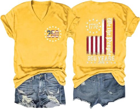 250th Anniversary USA Shirts for Women American Flag Patriotic T-Shirt Independence Day Shirt 250 Years Birthday Tees in Saudi Arabia