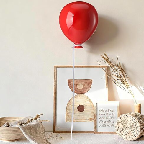 4 Inch Balloon Wall Art Colorful Ceramic Balloon Wall Hanging Sculpture for Living Room Bedroom Office Decor Gifts in Saudi Arabia