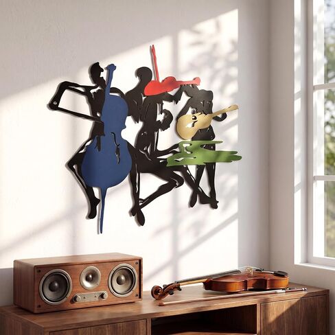 Pelopy Metal Music Band Wall Decor Music Themed Art Wall Decor Gift for Musical Lovers for Musical Home Room Bar Studio Birthday Party in Saudi Arabia