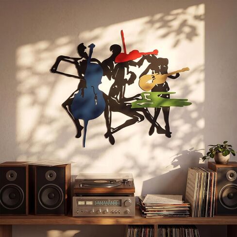 Pelopy Metal Music Band Wall Decor Music Themed Art Wall Decor Gift for Musical Lovers for Musical Home Room Bar Studio Birthday Party in Saudi Arabia