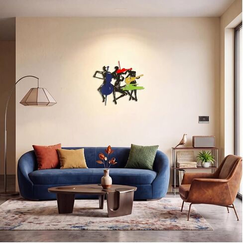 Pelopy Metal Music Band Wall Decor Music Themed Art Wall Decor Gift for Musical Lovers for Musical Home Room Bar Studio Birthday Party in Saudi Arabia