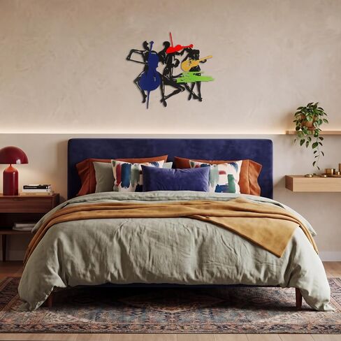Pelopy Metal Music Band Wall Decor Music Themed Art Wall Decor Gift for Musical Lovers for Musical Home Room Bar Studio Birthday Party in Saudi Arabia