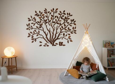 WOODTELLSTORY Large Handmade Solid Wood Oak Tree Wall Art, Tree of Life Wall Decor for Living Room, Bedroom, Office, Yoga Room and Reading Nook, Natural Rustic Wooden Wall Sculpture, 79 x 59 Inch in Saudi Arabia