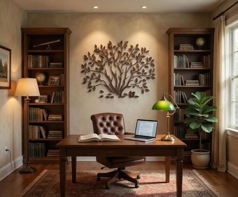 WOODTELLSTORY Large Handmade Solid Wood Oak Tree Wall Art, Tree of Life Wall Decor for Living Room, Bedroom, Office, Yoga Room and Reading Nook, Natural Rustic Wooden Wall Sculpture, 79 x 59 Inch in Saudi Arabia