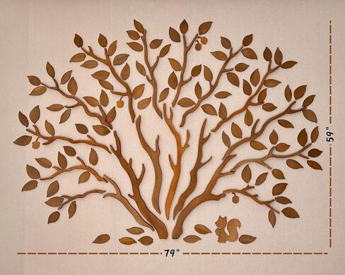 WOODTELLSTORY Large Handmade Solid Wood Oak Tree Wall Art, Tree of Life Wall Decor for Living Room, Bedroom, Office, Yoga Room and Reading Nook, Natural Rustic Wooden Wall Sculpture, 79 x 59 Inch in Saudi Arabia