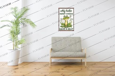 Frog Bathroom Decor Why Hello Sweet Cheeks Have A Seat Metal Tin Sign Bathroom Decoration Poster Stuff Birthday Gift Wall Decor for Bedroom Garden Toilet 8x12 Inch in Saudi Arabia