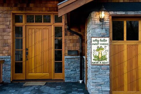 Frog Bathroom Decor Why Hello Sweet Cheeks Have A Seat Metal Tin Sign Bathroom Decoration Poster Stuff Birthday Gift Wall Decor for Bedroom Garden Toilet 8x12 Inch in Saudi Arabia