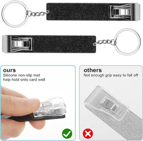 Bremorou 2 Pack Card Grabber for Long Nails Credit Card Puller Unisex Cute Keychain Cards Puller ATM Debit Cards Grabber for Women Men Birthdays Festival Gifts Black Plastic 5.9 × 0.79 × 0.59 Inch in Kuwait
