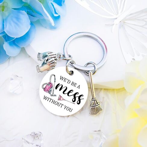 Janitor Key Ring Gifts for Housekeepers Cleaning Keychain Housekeeper Appreciation Gift for School Custodian Women Employee Cleaning Lady Custodian Appreciation Gifts Housekeeping Week Gift in Saudi Arabia