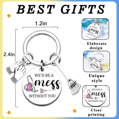 Janitor Key Ring Gifts for Housekeepers Cleaning Keychain Housekeeper Appreciation Gift for School Custodian Women Employee Cleaning Lady Custodian Appreciation Gifts Housekeeping Week Gift in Saudi Arabia