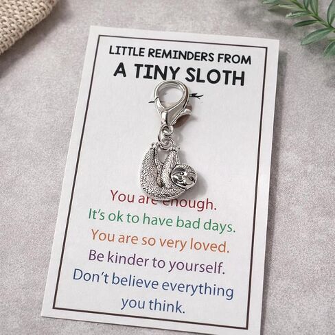Animal Keychain – Sloth Keychains Bag Charms for Women with Self-Care Card, Cute Key Chains Gifts for Girls, Friends, Sisters and Animals Lovers in Saudi Arabia