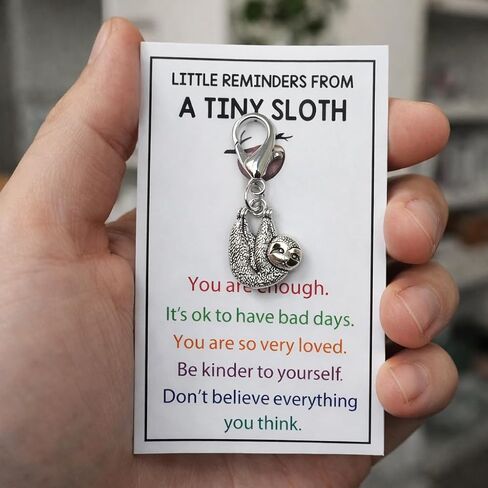 Animal Keychain – Sloth Keychains Bag Charms for Women with Self-Care Card, Cute Key Chains Gifts for Girls, Friends, Sisters and Animals Lovers in Saudi Arabia