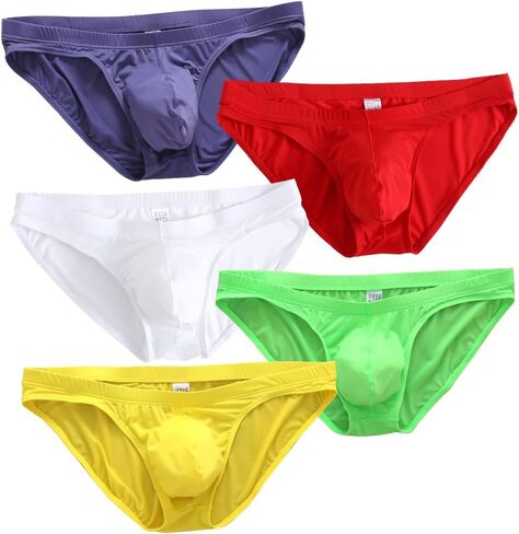 Ultra light and breathable Ice Silk Men's Breathable Micro Mesh Briefs Underpants Sexy Man With Pouch For Men Pack in Saudi Arabia