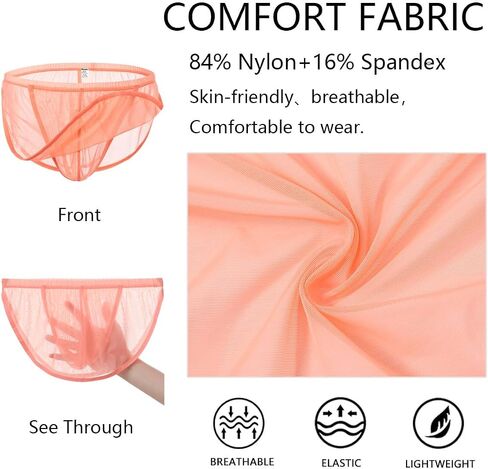SUMABA Men's Thongs G-String Skirting Underwear with Pouch Mesh T-Back Sleep Pajama Shorts in Saudi Arabia