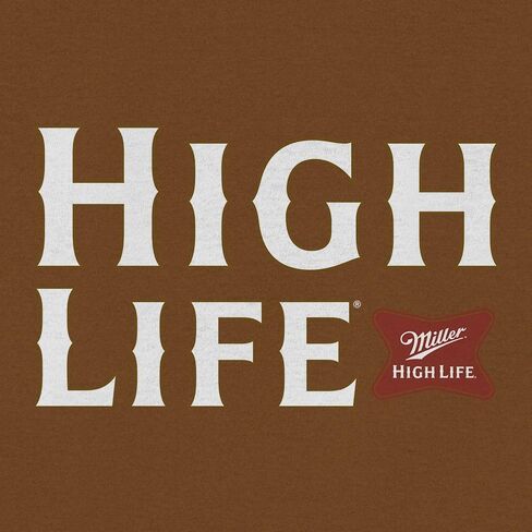 Tee Luv Men's Miller High Life Front and Back Beer Brand Logo T-Shirt in Kuwait