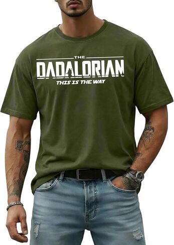 Dad Shirts for Men Funny Daddy Papa Regular Fit Summer Short Sleeve Tshirts in Kuwait