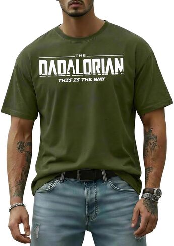 Dad Shirts for Men Funny Daddy Papa Regular Fit Summer Short Sleeve Tshirts in Kuwait