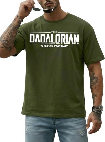 Dad Shirts for Men Funny Daddy Papa Regular Fit Summer Short Sleeve Tshirts in Kuwait