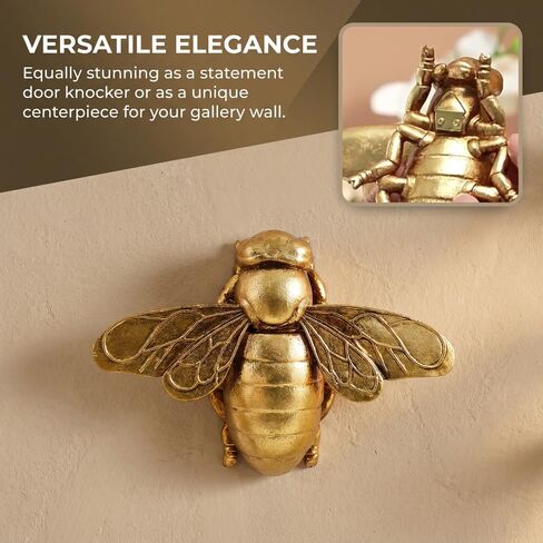 Innovative Design, Golden Bee Wall Art - Creative Resin Craft for Home & Office Decor,Insect Enthusiasts, Indoor Vertical Hanging Ornament in Kuwait