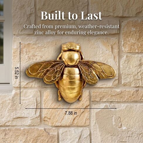 Innovative Design, Golden Bee Wall Art - Creative Resin Craft for Home & Office Decor,Insect Enthusiasts, Indoor Vertical Hanging Ornament in Kuwait