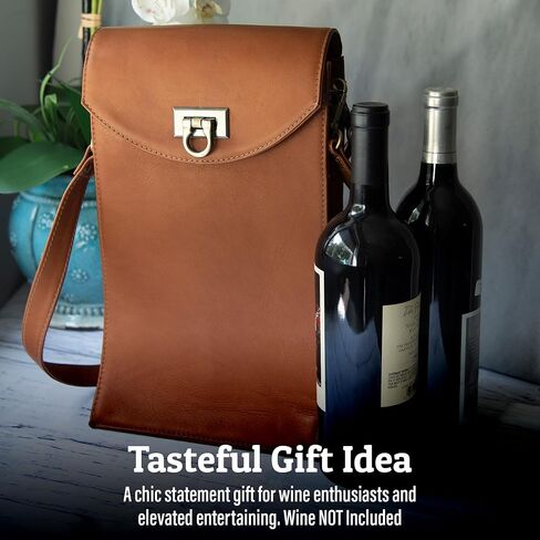 Sarge Leather Co. Vivo Wine Tote, Top Grain Colombian Leather Bottle Carrier with Handle, Single Bottle Wine Tote for Travel, Gifting & Entertaining (SLC-901) in Saudi Arabia